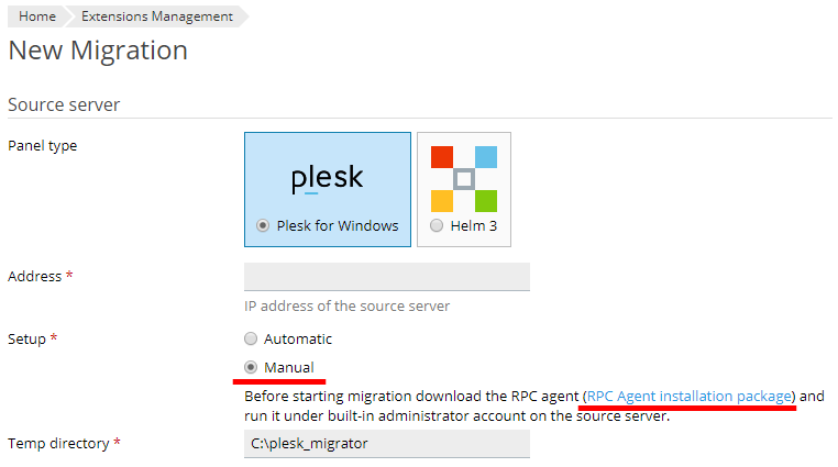 Install plesk migration manager resume example